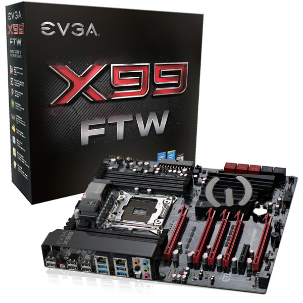 EVGA 150-HE-E997-KR  X99 FTW, 150-HE-E997-KR, LGA 2011v3, Intel X99, SATA 6Gb/s, USB 3.1, USB 3.0, EATX, Intel Motherboard