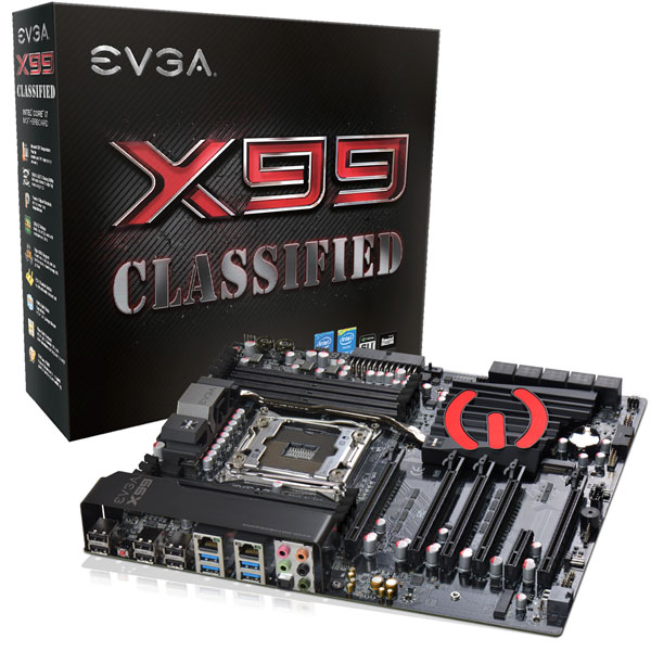 EVGA 151-HE-E999-KR  X99 Classified, 151-HE-E999-KR, LGA 2011v3, Intel X99, SATA 6Gb/s, USB 3.1, USB 3.0, EATX, Intel Motherboard