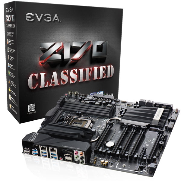 EVGA 151-SS-E179-KR  Z170 Classified, 151-SS-E179-KR, LGA-1151 with DDR4, HDMI, DP, SATA 6Gb/s, 4-Way SLI Support Intel Motherboard
