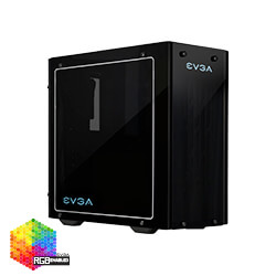 EVGA DG-76 Matte Black Mid-Tower, 2 Sides of Tempered Glass, RGB LED and Control Board,  Gaming Case 160-B0-2230-RX (160-B0-2230-RX)