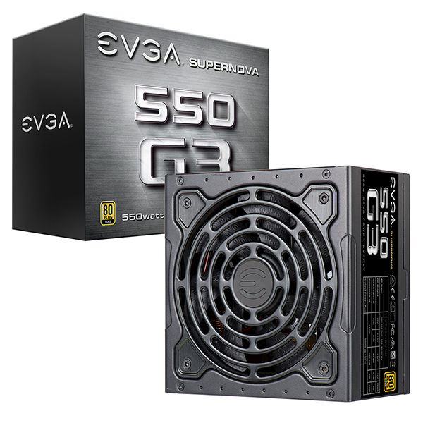 EVGA 220-G3-0550-Y6  SuperNOVA 550 G3, 80 Plus Gold 550W, Fully Modular, Eco Mode with New HDB Fan, 7 Year Warranty, Includes Power ON Self Tester, Compact 150mm Size, Power Supply 220-G3-0550-Y6 (CN)