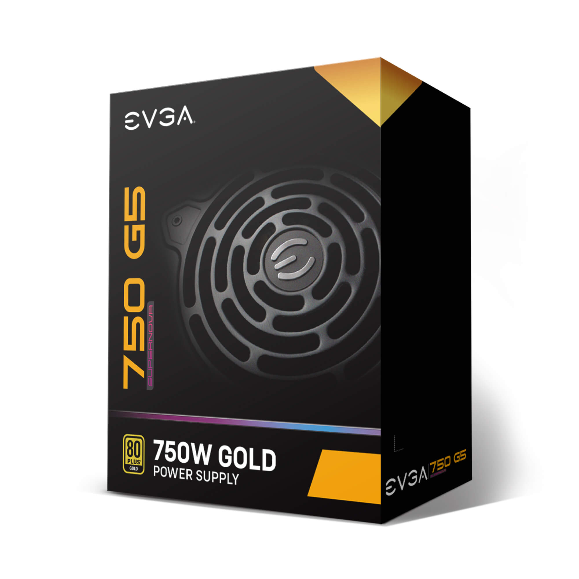 10 Year Warranty Compact 150mm Size 80 Plus Gold 750W EVGA Supernova 750 G5 Power Supply 220-G5-0750-X2 Includes Power ON Self Tester Fully Modular Eco Mode with FDB Fan 