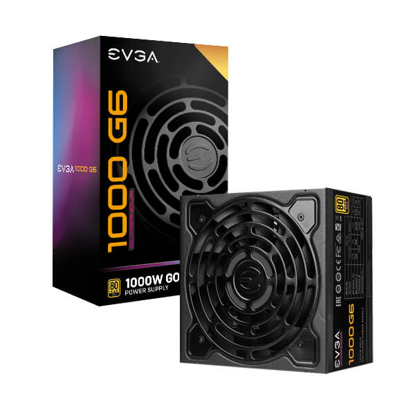 EVGA 220-G6-1000-X1  SuperNOVA 1000 G6, 80 Plus Gold 1000W, Fully Modular, Eco Mode with FDB Fan, 10 Year Warranty, Includes Power ON Self Tester, Compact 140mm Size, Power Supply 220-G6-1000-X1