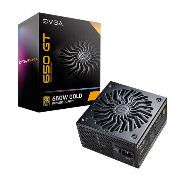 EVGA 220-GT-0650-Y1  SuperNOVA 650 GT, 80 Plus Gold 650W, Fully Modular, Auto Eco Mode with FDB Fan, 7 Year Warranty, Includes Power ON Self Tester, Compact 150mm Size, Power Supply 220-GT-0650-Y1