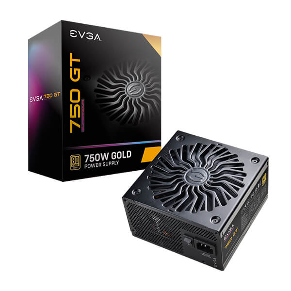 EVGA 220-GT-0750-Y1  SuperNOVA 750 GT, 80 Plus Gold 750W, Fully Modular, Auto Eco Mode with FDB Fan, 7 Year Warranty, Includes Power ON Self Tester, Compact 150mm Size, Power Supply 220-GT-0750-Y1