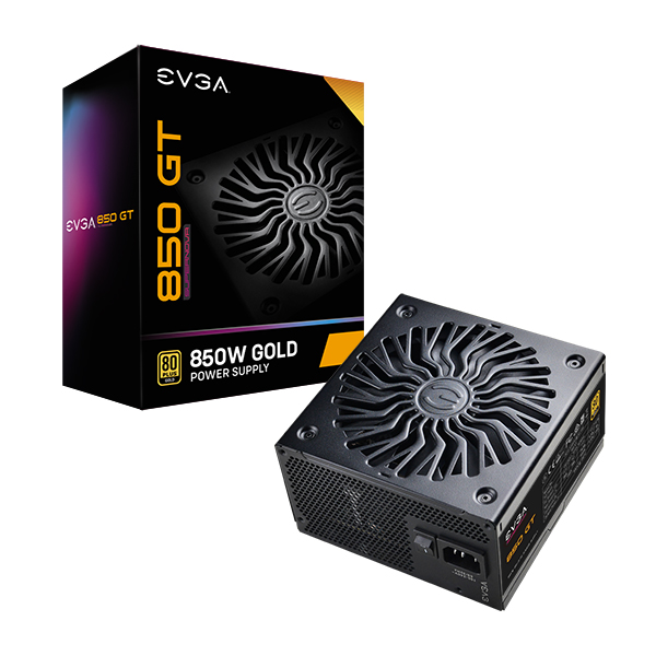 EVGA 220-GT-0850-Y1  SuperNOVA 850 GT, 80 Plus Gold 850W, Fully Modular, Auto Eco Mode with FDB Fan, 7 Year Warranty, Includes Power ON Self Tester, Compact 150mm Size, Power Supply 220-GT-0850-Y1