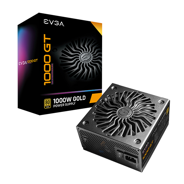 EVGA 220-GT-1000-X1  SuperNOVA 1000 GT, 80 Plus Gold 1000W, Fully Modular, Eco Mode with FDB Fan, 10 Year Warranty, Includes Power ON Self Tester, Compact 150mm Size, Power Supply 220-GT-1000-X1
