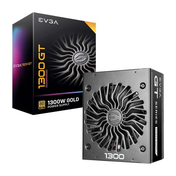EVGA 220-GT-1300-X1  SuperNOVA 1300 GT, 80 Plus Gold 1300W, Fully Modular, Eco Mode with FDB Fan, 10 Year Warranty, Includes Power ON Self Tester, Compact 180mm Size, Power Supply 220-GT-1300-X1