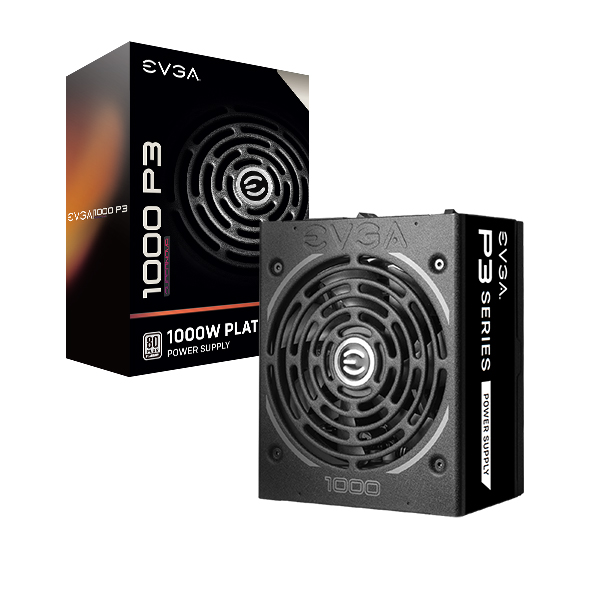 EVGA 220-P3-1000-X1  SuperNOVA 1000 P3, 80 Plus Platinum 1000W, Fully Modular, Eco Mode with FDB Fan, 10 Year Warranty, Includes Power ON Self Tester, Compact 180mm Size, Power Supply 220-P3-1000-X1