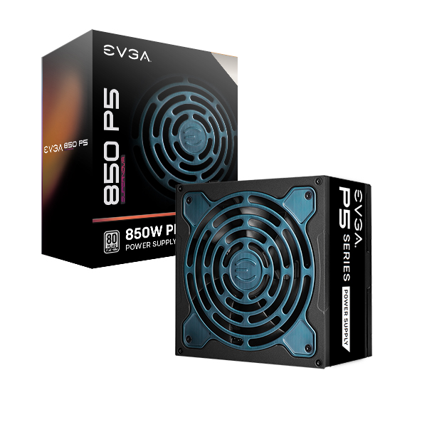 EVGA 220-P5-0850-X1  SuperNOVA 850 P5, 80 Plus Platinum 850W, Fully Modular, Eco Mode with FDB Fan, 10 Year Warranty, Includes Power ON Self Tester, Compact 150mm Size, Power Supply 220-P5-0850-X1