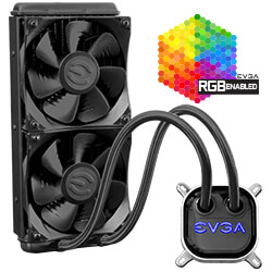 EVGA CLC 240 Liquid / Water CPU Cooler, RGB LED Cooling 400-HY-CL24-RX (400-HY-CL24-RX)