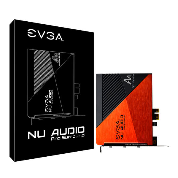 EVGA 712-P1-AN10-KR  NU Audio Pro Surround Card, 712-P1-AN10-KR, 5.1 Surround, Lifelike Audio, PCIe, Backplate, Designed with Audio Note, Requires NU Audio Pro