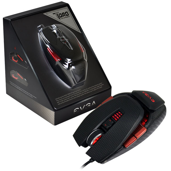 EVGA 901-X1-1102-KR  TORQ X10 Carbon Gaming Mouse, Customizable, 8200 DPI, 5 Profiles, 9 Buttons, Ambidextrous 901-X1-1102-KR