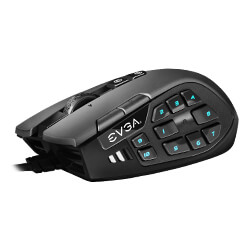 EVGA X15 MMO Gaming Mouse, 8k, Wired, Black, Customizable, 16,000 DPI, 5 Profiles, 20 Buttons, Ergonomic 904-W1-15BK-RX