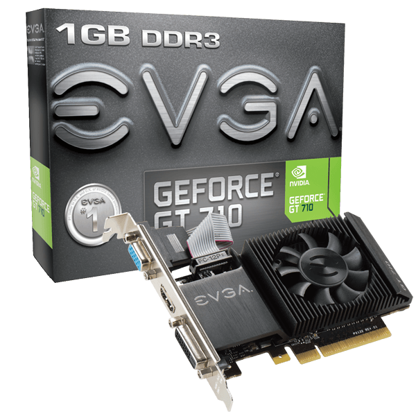 EVGA 01G-P3-2711-KR  GeForce GT 710 1GB (Single Slot, Low Profile)