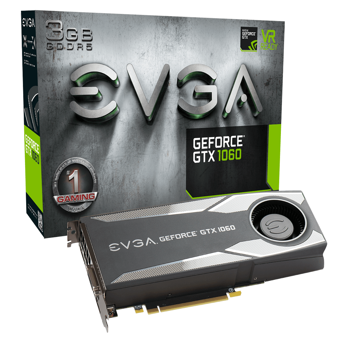 EVGA GPU Nvidia GeForce GTX1060 Superclocked GB GDDR5 RAM PCIe X16 HDMI ...