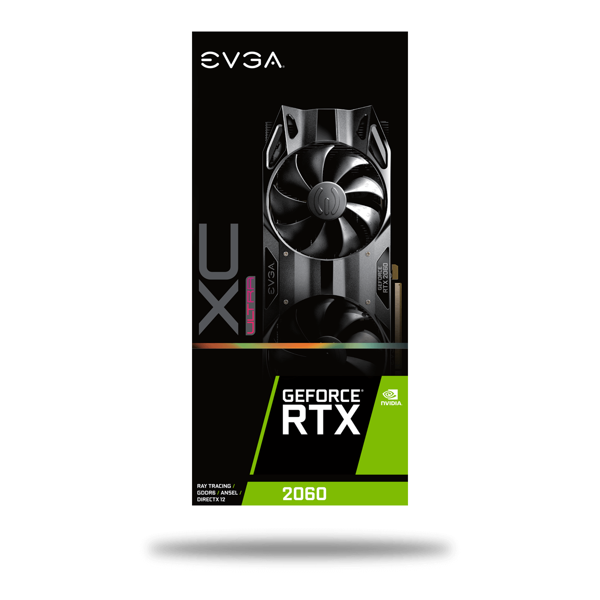 EVGA GeForce RTX 2060 XC Ultra Gaming 6GB GDDR6 Dual HDB Fans Graphics Card 06G-P4-2167-KR
