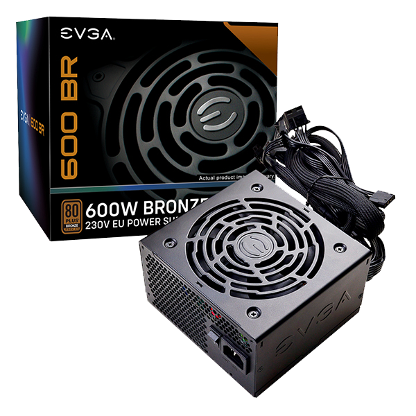 EVGA 100-BR-0600-K1  600 BR, 80+ BRONZE 600W, 3 Year Warranty, Power Supply 100-BR-0600-K1