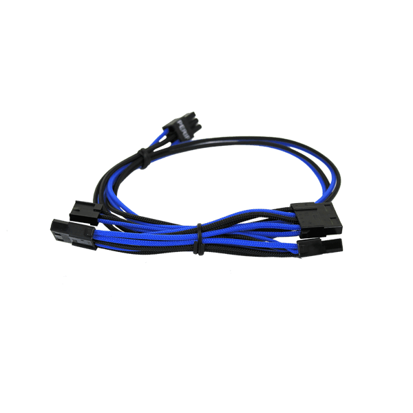 EVGA 100-G2-06KL-B9 450-650 B3/B5/G2/G3/G5/GP/GM/P2/PQ/T2 Light Blue/Black Power Supply Cable Set (Individually Sleeved)