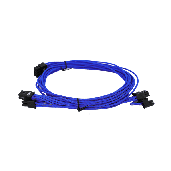EVGA 100-G2-06LL-B9 450-650 B3/B5/G2/G3/G5/GP/GM/P2/PQ/T2 Light Blue Power Supply Cable Set (Individually Sleeved)