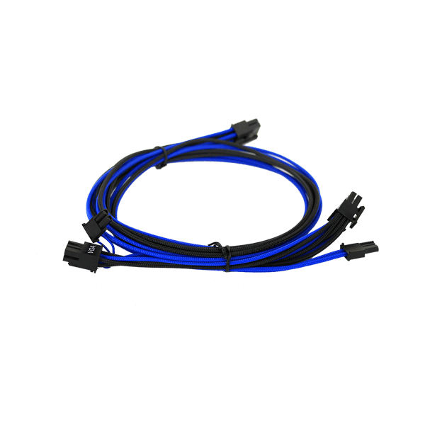 EVGA 100-G2-08KL-B9 450-850 B3/B5/G2/G3/G5/GP/GM/P2/PQ/T2 Light Blue/Black Power Supply Cable Set (Individually Sleeved)