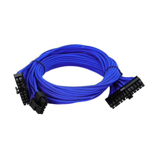 EVGA 100-G2-08LL-B9 450-850 B3/B5/G2/G3/G5/GP/GM/P2/PQ/T2 Light Blue Power Supply Cable Set (Individually Sleeved)