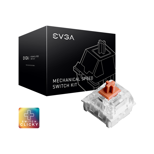 EVGA 100-KB-KS03-R1 Kailh Speed Bronze (Clicky) Mechanical Switch Kit (110pcs) for  Z15 Gaming Keyboard