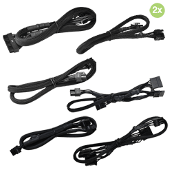EVGA 101-CK-0850-B9 B3/B5/G2/G3/G5/G6/GA/GM/GP/P2/P6/PQ/T2 Black Power Supply Cable Set (Sleeved)