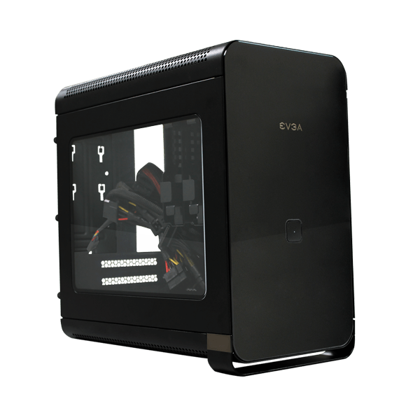 EVGA 110-MA-1001-K1  Hadron Air Mini-ITX Steel Black Chassis with 500W 80Plus Gold Power Supply 110-MA-1001-K1