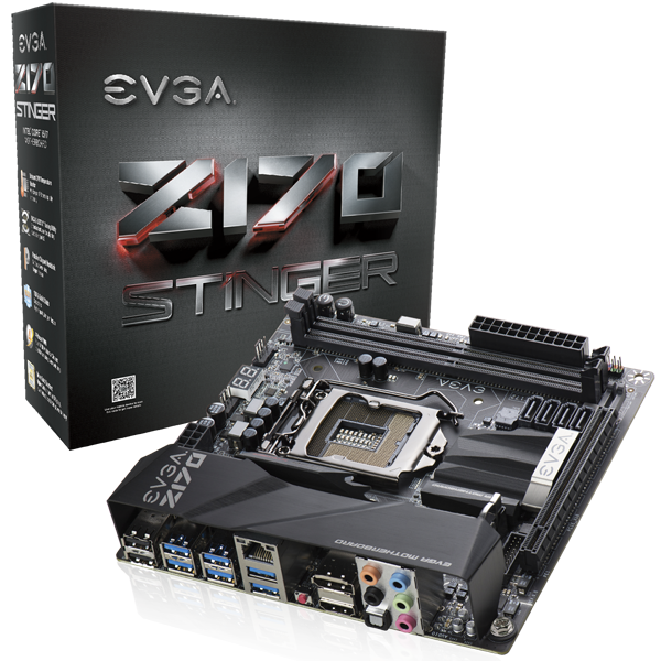 EVGA 111-SS-E172-KR  Z170 Stinger, 111-SS-E172-KR, LGA-1151 with DDR4, HDMI, DP, SATA 6Gb/s, mITX, Intel Motherboard