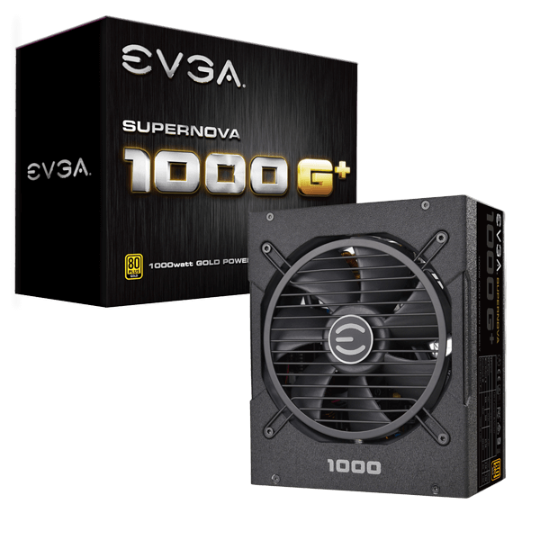 EVGA 120-GP-1000-X6  SuperNOVA 1000 G+, 80 Plus Gold 1000W, Fully Modular, FDB Fan, 10 Year Warranty, Includes Power ON Self Tester, Power Supply 120-GP-1000-X6 (CN)