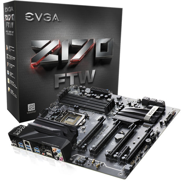 EVGA 140-SS-E177-KR  Z170 FTW, 140-SS-E177-KR, LGA-1151 with DDR4, HDMI, DP, SATA 6Gb/s, Intel Motherboard