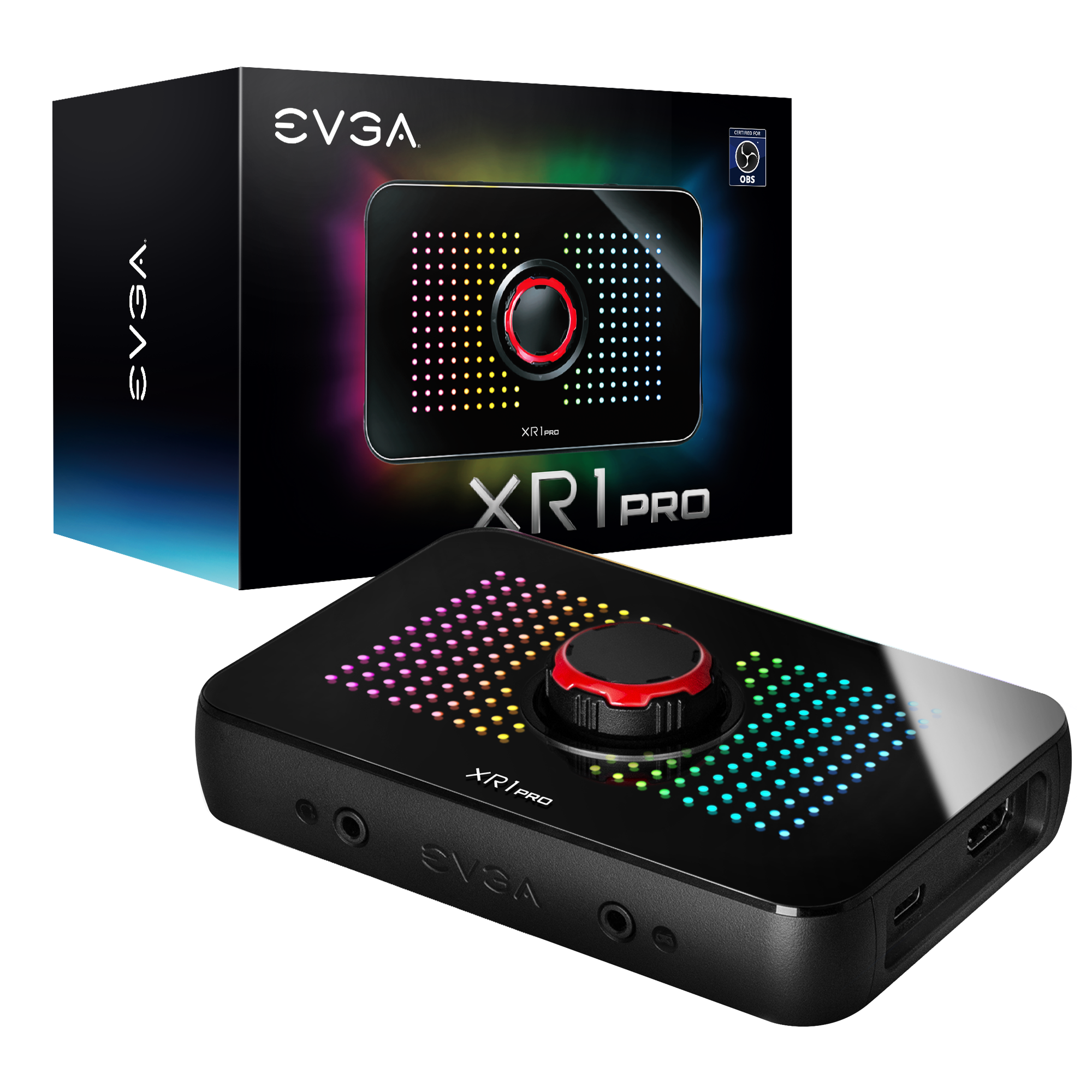 EVGA - Products - EVGA XR1 Pro Capture Card, 1440p/4K HDR Capture/Pass  Through, Certified for OBS, USB 3.1, ARGB, Audio Mixer - 144-U1-CB21-LR