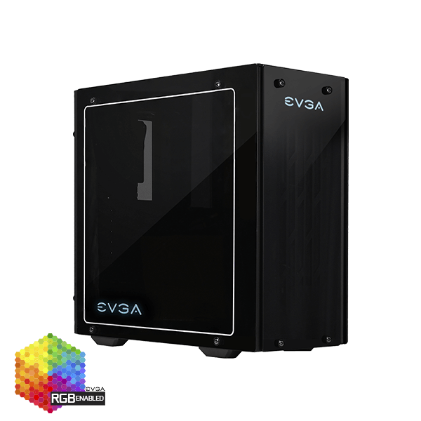 EVGA 160-B0-2230-RX  DG-76 Matte Black Mid-Tower, 2 Sides of Tempered Glass, RGB LED and Control Board,  Gaming Case 160-B0-2230-RX