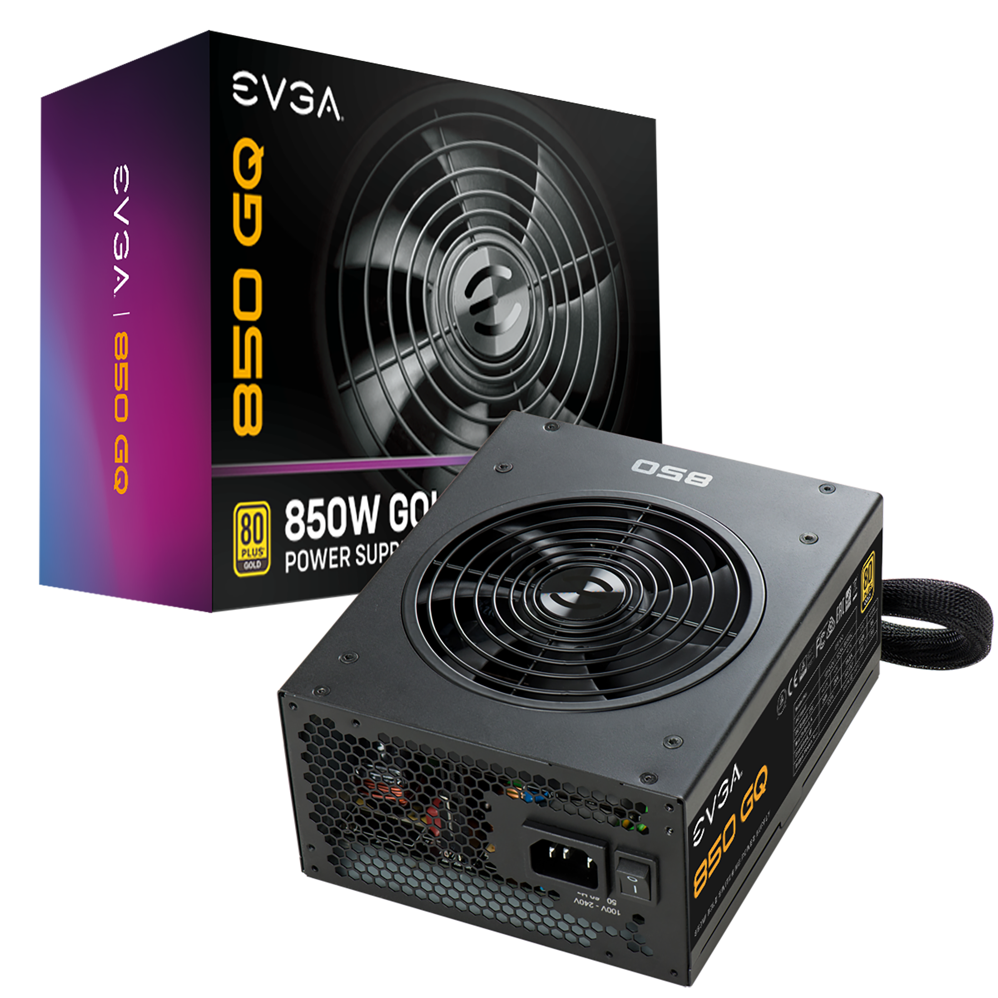 EVGA - Products - EVGA 850 GQ, 80+ GOLD 850W, Semi Modular, EVGA
