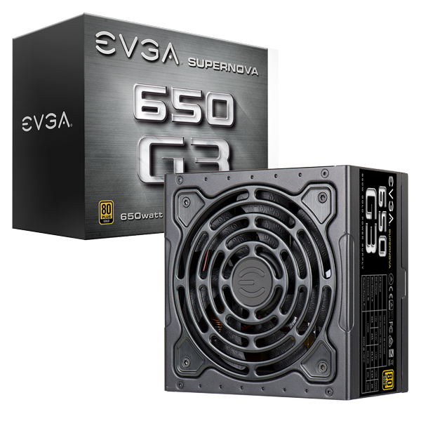 EVGA 220-G3-0650-Y1  SuperNOVA 650 G3, 80 Plus Gold 650W, Fully Modular, Eco Mode with New HDB Fan, 7 Year Warranty, Includes Power ON Self Tester, Compact 150mm Size, Power Supply 220-G3-0650-Y1