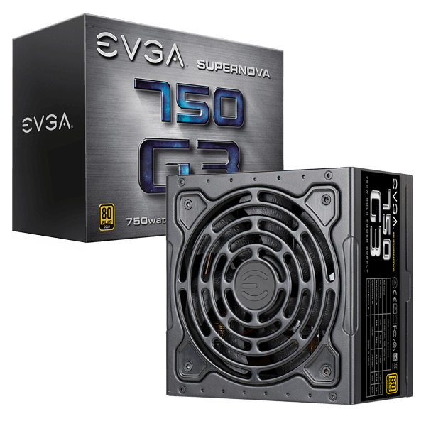 EVGA 220-G3-0750-X3  SuperNOVA 750 G3, 80 Plus GOLD 750W, Fully Modular, Eco Mode with New HDB Fan, 10 Year Warranty, Includes Power ON Self Tester, Compact 150mm Size, Power Supply 220-G3-0750-X3 (UK)