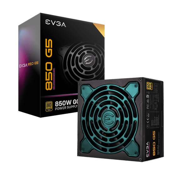 EVGA 220-G5-0850-X2  SuperNOVA 850 G5, 80 Plus Gold 850W, Fully Modular, Eco Mode with FDB Fan, 10 Year Warranty, Includes Power ON Self Tester, Compact 150mm Size, Power Supply 220-G5-0850-X2 (EU)