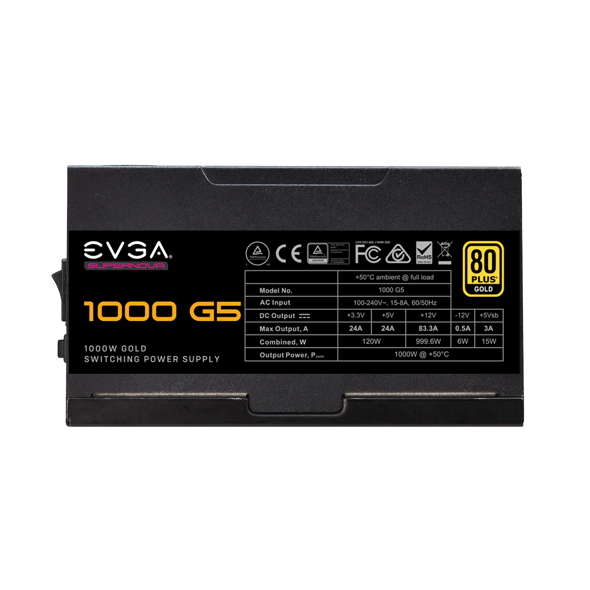 EVGA SuperNOVA 1000 G5 - power supply - 1000 Watt - 220-G5-1000-X1 - Power  Supplies 