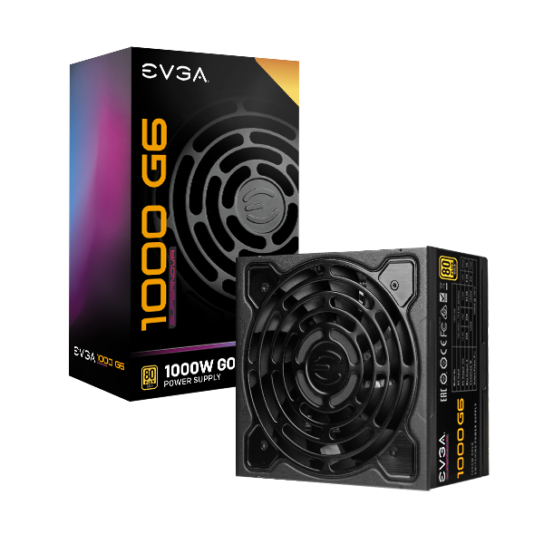 EVGA 220-G6-1000-X7  SuperNOVA 1000 G6, 80 Plus Gold 1000W, Fully Modular, Eco Mode with FDB Fan, 10 Year Warranty, Includes Power ON Self Tester, Compact 140mm Size, Power Supply 220-G6-1000-X7 (TW)