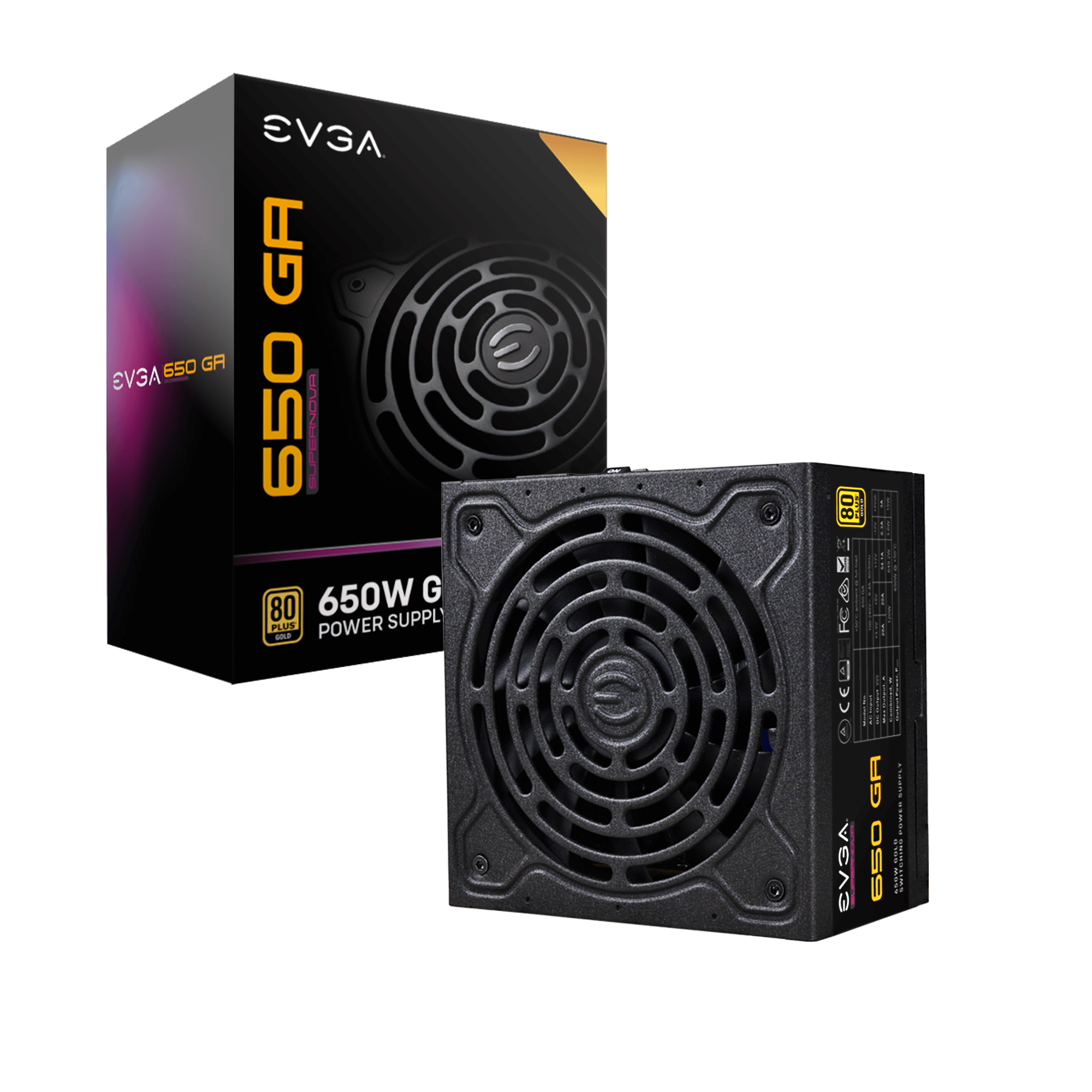 EVGA - Products - EVGA SuperNOVA 650 GA, 80 Plus Gold 650W, Fully