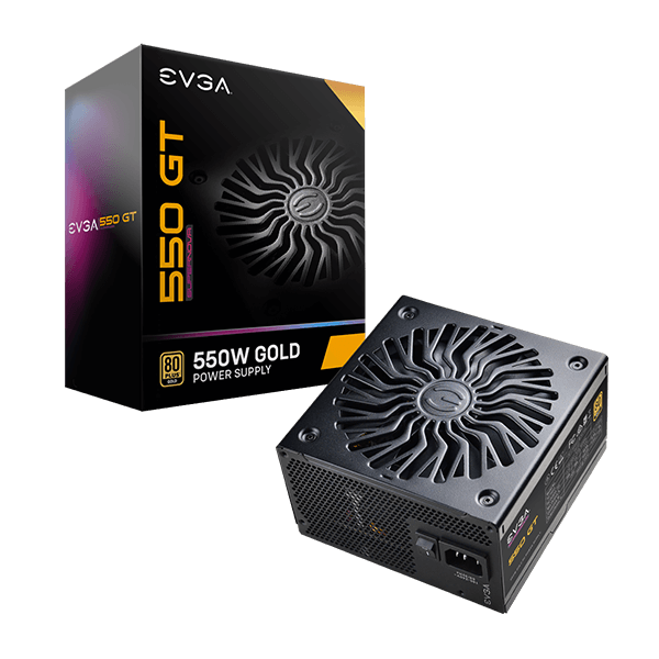 EVGA 220-GT-0550-Y1  SuperNOVA 550 GT, 80 Plus Gold 550W, Fully Modular, Auto Eco Mode with FDB Fan, 7 Year Warranty, Includes Power ON Self Tester, Compact 150mm Size, Power Supply 220-GT-0550-Y1