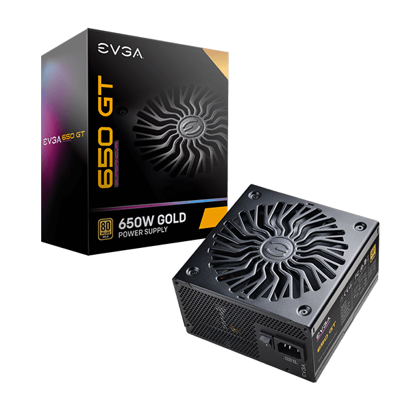EVGA 220-GT-0650-Y7  SuperNOVA 650 GT, 80 Plus Gold 650W, Fully Modular, Auto Eco Mode with FDB Fan, 7 Year Warranty, Includes Power ON Self Tester, Compact 150mm Size, Power Supply 220-GT-0650-Y7 (TW)