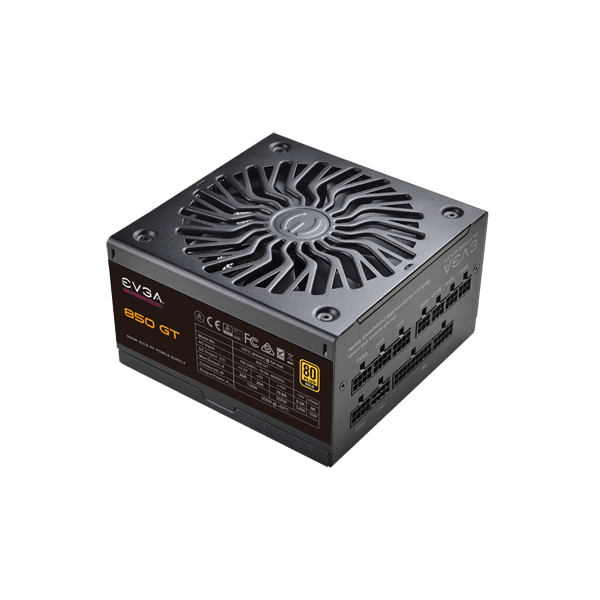 EVGA 220-GT-0850-RX  SuperNOVA 850 GT, 80 Plus Gold 850W, Fully Modular, Auto Eco Mode with FDB Fan, 1 Year Warranty, Compact 150mm Size, Power Supply 220-GT-0850-RX