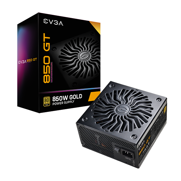 EVGA 220-GT-0850-Y7  SuperNOVA 850 GT, 80 Plus Gold 850W, Fully Modular, Auto Eco Mode with FDB Fan, 7 Year Warranty, Includes Power ON Self Tester, Compact 150mm Size, Power Supply 220-GT-0850-Y7 (TW)