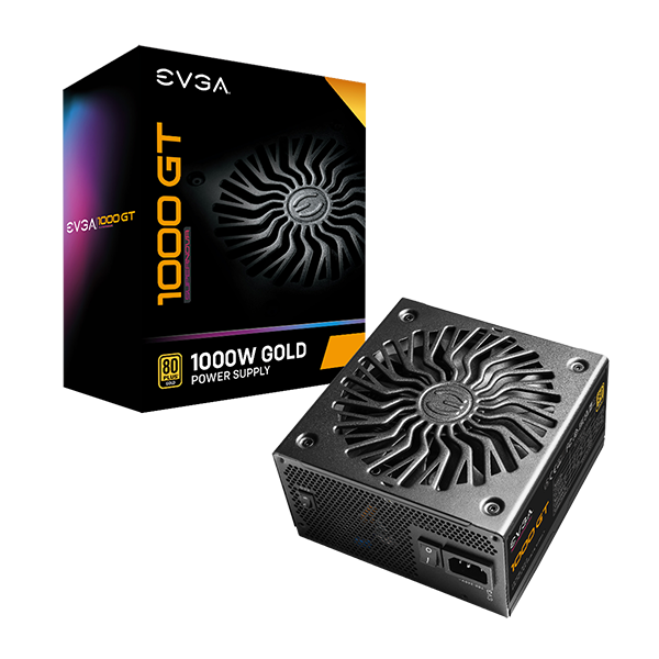 EVGA 220-GT-1000-X1  SuperNOVA 1000 GT, 80 Plus Gold 1000W, Fully Modular, Eco Mode with FDB Fan, 10 Year Warranty, Includes Power ON Self Tester, Compact 150mm Size, Power Supply 220-GT-1000-X1