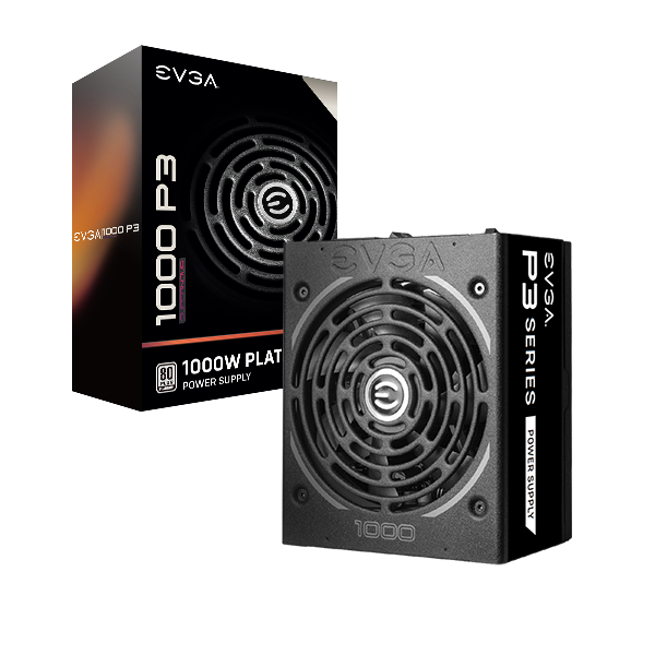 EVGA 220-P3-1000-X1  SuperNOVA 1000 P3, 80 Plus Platinum 1000W, Fully Modular, Eco Mode with FDB Fan, 10 Year Warranty, Includes Power ON Self Tester, Compact 180mm Size, Power Supply 220-P3-1000-X1