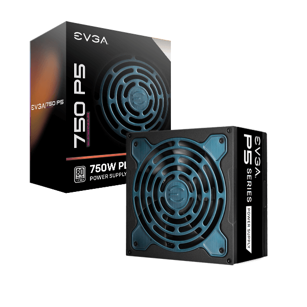 EVGA 220-P5-0750-X1  SuperNOVA 750 P5, 80 Plus Platinum 750W, Fully Modular, Eco Mode with FDB Fan, 10 Year Warranty, Includes Power ON Self Tester, Compact 150mm Size, Power Supply 220-P5-0750-X1