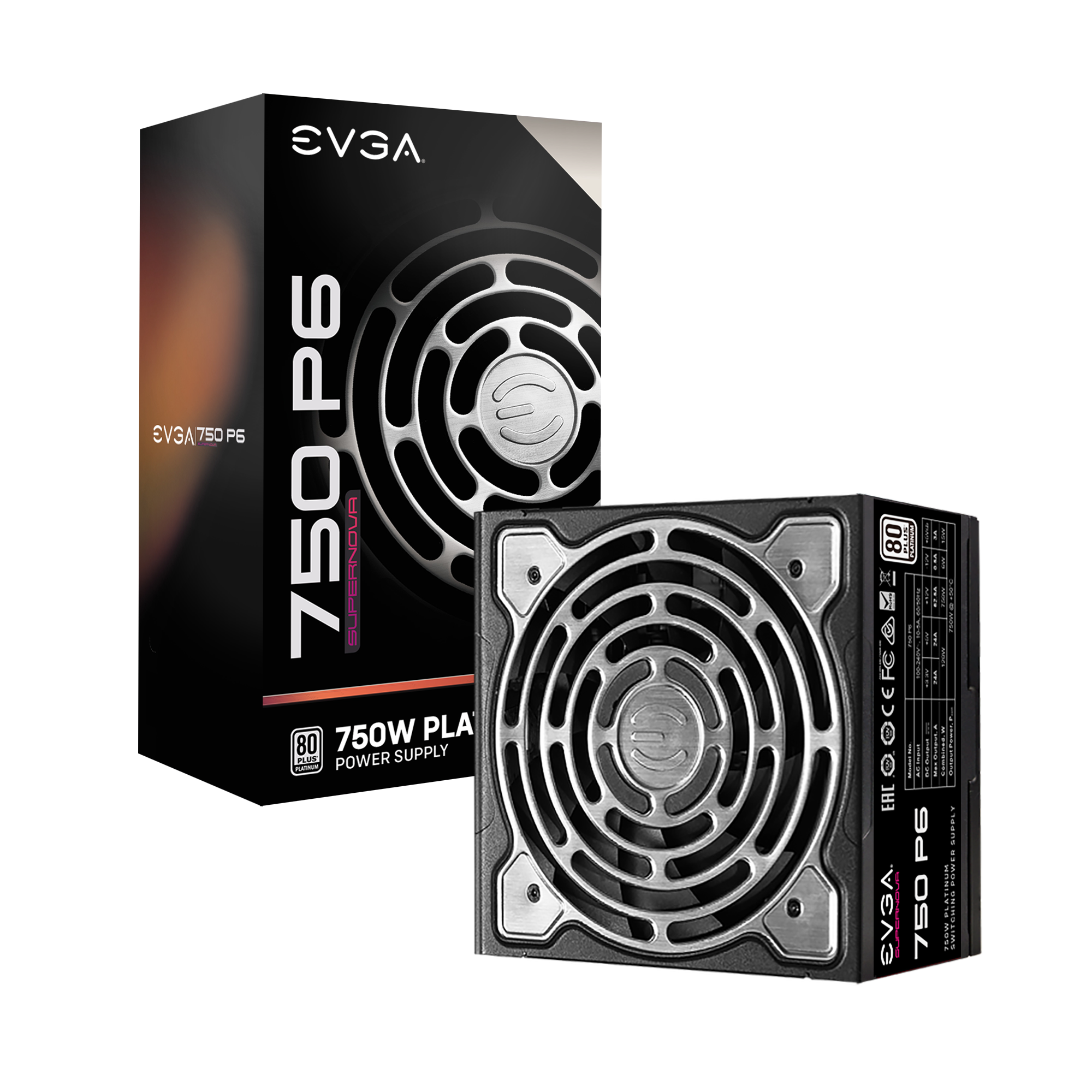 EVGA - Products - EVGA SuperNOVA 750 P6, 80 Plus Platinum 750W