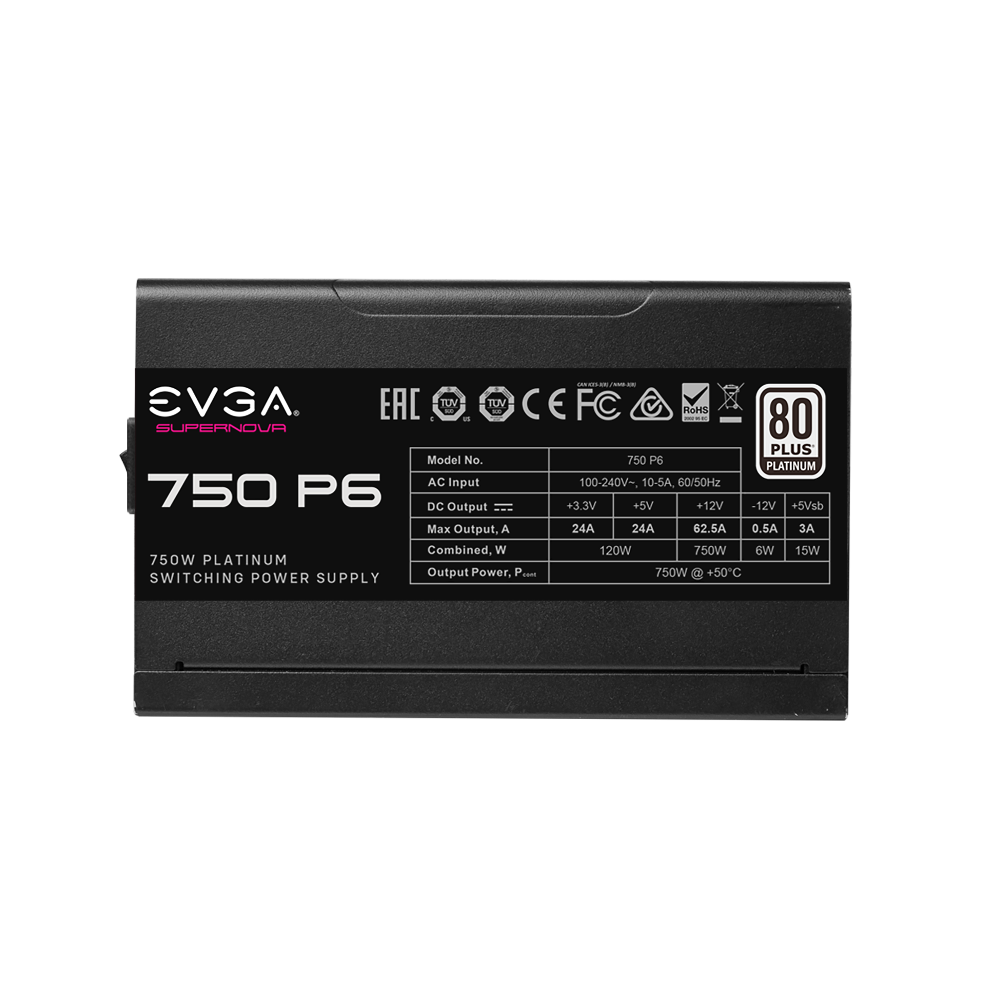 EVGA - Products - EVGA SuperNOVA 750 P6, 80 Plus Platinum 750W